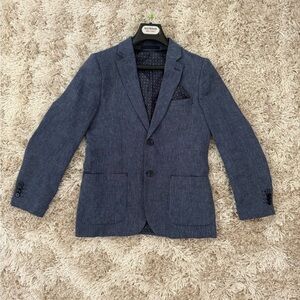 Isaac Mizrahi Navy Textured Blazer